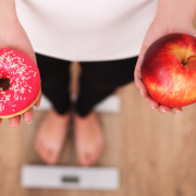 A choice between doughnut and apple